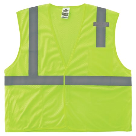 GLOWEAR BY ERGODYNE L Lime Mesh Hi-Vis Safety Vest Class 2 - Single Size 8210HL-S
